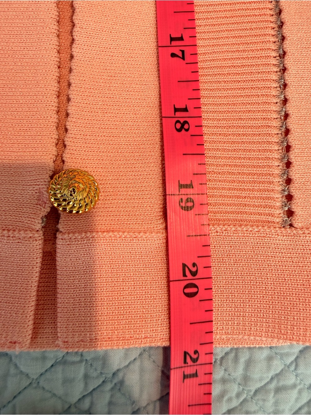 Balmain Pink Knit Cardigan with Gold Buttons - Picture 8 of 8